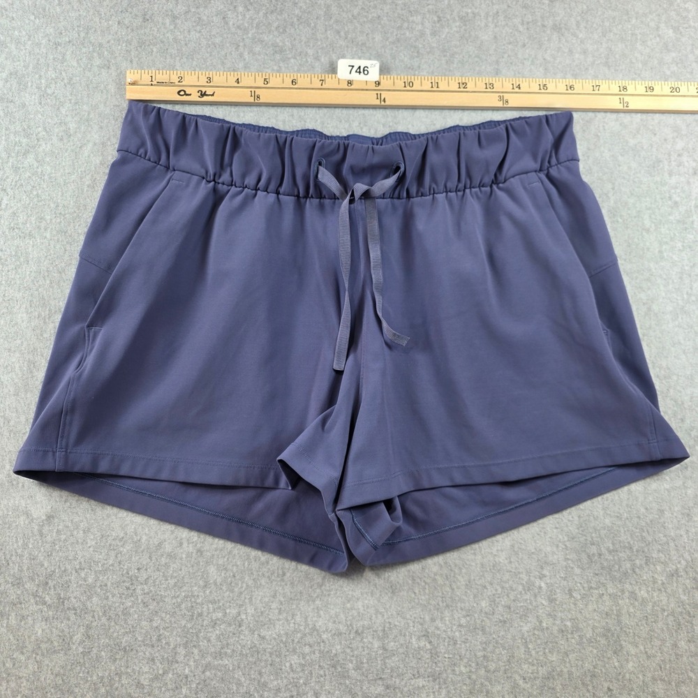 Lululemon Stroll at Sundown Shorts Blue Purple Size 10 Drawstring AthleticPocket